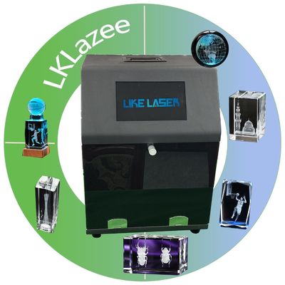 LK-IS-3DA 100000h Laser-Lebensdauer Mini 3D Grün Foto Kristallglas Block Gravur Maschine