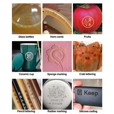 0-1,2 mm Markierungstiefe Luftkühlung CO2 Lasergravierungsmarkierungsmaschine für benutzerdefiniertes Logo